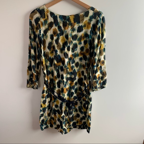 Zara Dresses & Skirts - ZARA Basic Dress Green Gold Print Small